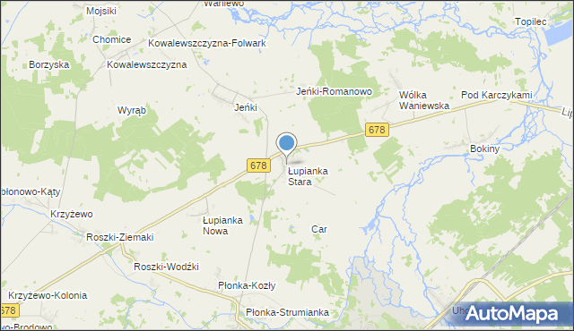 mapa Łupianka Stara, Łupianka Stara na mapie Targeo
